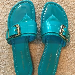 Antonio Melani Womens sandals teal blue size 9M